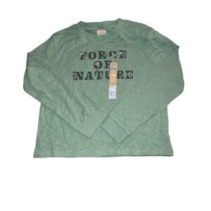 THEREABOUTS long sleeve top. Olive green. L (14). NWT